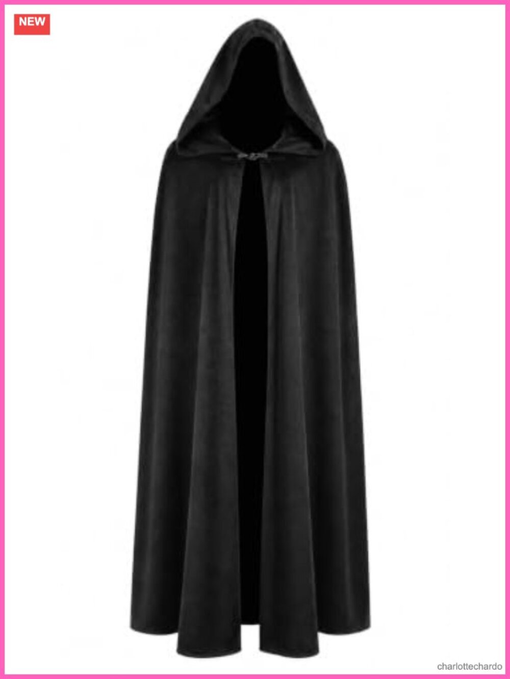 Hooded Costume Cloak Velvet Medieval Cosplay Halloween Robe Cape